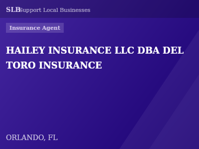 HAILEY INSURANCE LLC DBA DEL TORO INSURANCE — Insurance Agent in ORLANDO, FL