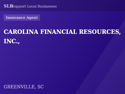 CAROLINA FINANCIAL RESOURCES, INC., — Insurance Agent in GREENVILLE, SC