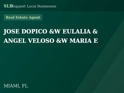 JOSE DOPICO &W EULALIA &  ANGEL VELOSO &W MARIA E — Real Estate Agent in MIAMI, FL