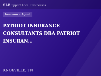 PATRIOT INSURANCE CONSULTANTS DBA PATRIOT INSURANCE AGENCY — Insurance Agent in KNOXVILLE, TN