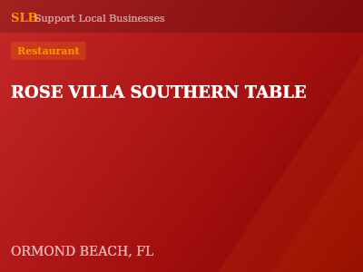 ROSE VILLA SOUTHERN TABLE — Restaurant in ORMOND BEACH, FL