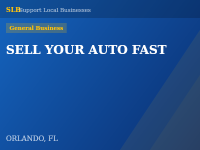 SELL YOUR AUTO FAST — General Business in ORLANDO, FL
