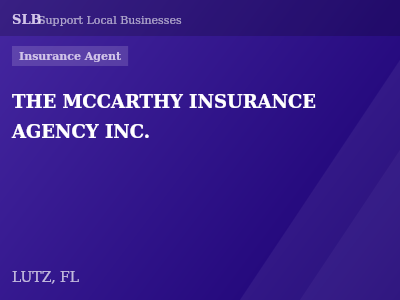 THE MCCARTHY INSURANCE AGENCY INC. — Insurance Agent in LUTZ, FL
