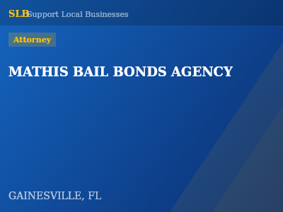 MATHIS BAIL BONDS AGENCY — Attorney in GAINESVILLE, FL