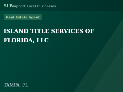 ISLAND TITLE SERVICES OF FLORIDA, LLC — Real Estate Agent in TAMPA, FL