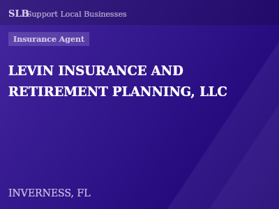 LEVIN INSURANCE AND RETIREMENT PLANNING, LLC — Insurance Agent in INVERNESS, FL