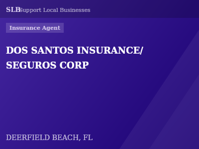 DOS SANTOS INSURANCE/ SEGUROS CORP — Insurance Agent in DEERFIELD BEACH, FL