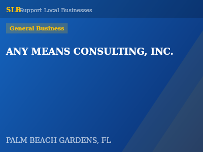 ANY MEANS CONSULTING, INC. — General Business in PALM BEACH GARDENS, FL