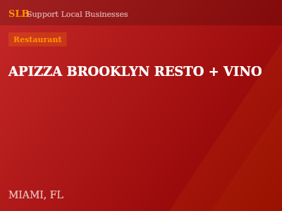 APIZZA BROOKLYN RESTO + VINO — Restaurant in MIAMI, FL