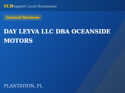 DAY LEYVA LLC DBA OCEANSIDE MOTORS — General Business in PLANTATION, FL