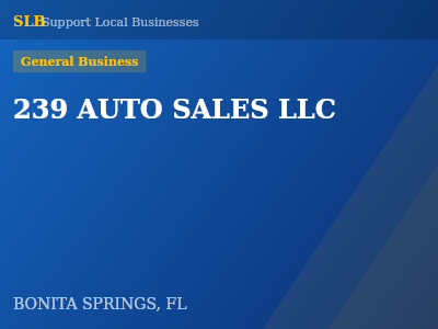 239 AUTO SALES LLC — General Business in BONITA SPRINGS, FL