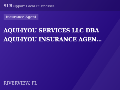 AQUI4YOU SERVICES LLC DBA AQUI4YOU INSURANCE AGENCY — Insurance Agent in RIVERVIEW, FL