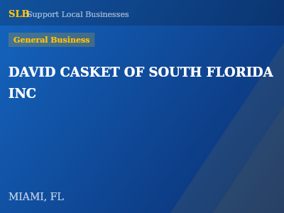 DAVID CASKET OF SOUTH FLORIDA INC — General Business in MIAMI, FL