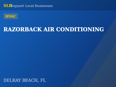 RAZORBACK AIR CONDITIONING — HVAC in DELRAY BEACH, FL
