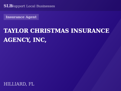 TAYLOR CHRISTMAS INSURANCE AGENCY, INC, — Insurance Agent in HILLIARD, FL