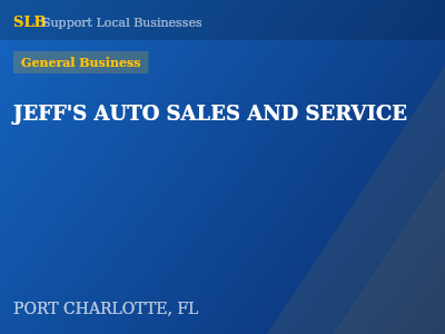 JEFF'S AUTO SALES AND SERVICE — General Business in PORT CHARLOTTE, FL