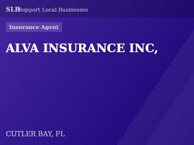 ALVA INSURANCE INC, — Insurance Agent in CUTLER BAY, FL