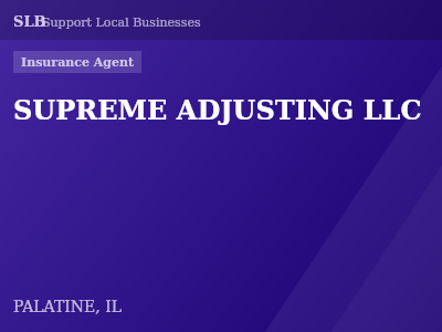 SUPREME ADJUSTING LLC — Insurance Agent in PALATINE, IL