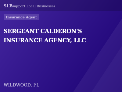 SERGEANT CALDERON'S INSURANCE AGENCY, LLC — Insurance Agent in WILDWOOD, FL
