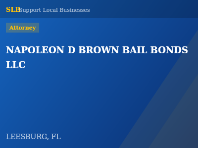 NAPOLEON D BROWN BAIL BONDS LLC — Attorney in LEESBURG, FL