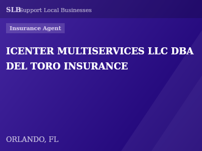 ICENTER MULTISERVICES LLC DBA DEL TORO INSURANCE — Insurance Agent in ORLANDO, FL