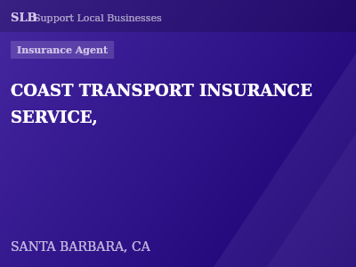 COAST TRANSPORT INSURANCE SERVICE, — Insurance Agent in SANTA BARBARA, CA