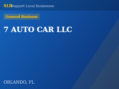 7 AUTO CAR LLC — General Business in ORLANDO, FL