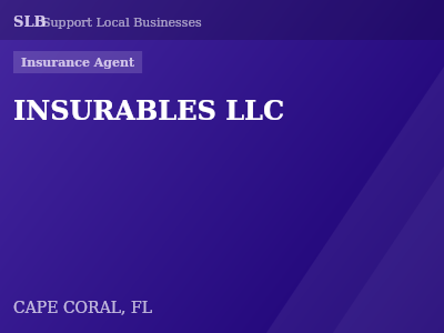 INSURABLES LLC — Insurance Agent in CAPE CORAL, FL