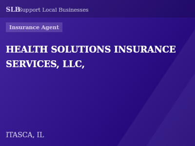 HEALTH SOLUTIONS INSURANCE SERVICES, LLC, — Insurance Agent in ITASCA, IL
