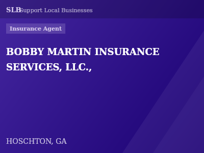 BOBBY MARTIN INSURANCE SERVICES, LLC., — Insurance Agent in HOSCHTON, GA