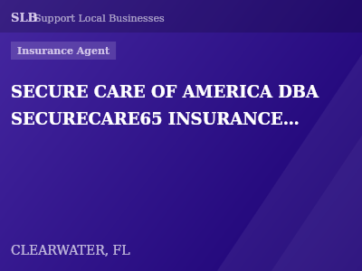 SECURE CARE OF AMERICA DBA SECURECARE65 INSURANCE AGENCIES OF PINELLAS — Insurance Agent in CLEARWATER, FL
