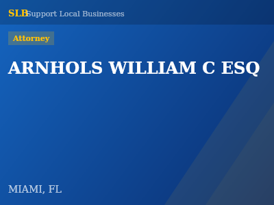 ARNHOLS WILLIAM C ESQ — Attorney in MIAMI, FL