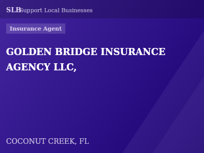 GOLDEN BRIDGE INSURANCE AGENCY LLC, — Insurance Agent in COCONUT CREEK, FL