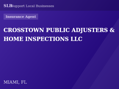 CROSSTOWN PUBLIC ADJUSTERS & HOME INSPECTIONS LLC — Insurance Agent in MIAMI, FL