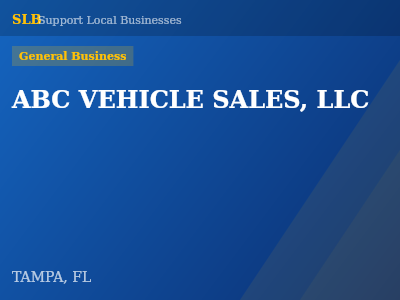 ABC VEHICLE SALES, LLC — General Business in TAMPA, FL