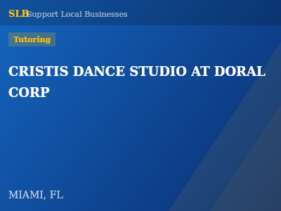 CRISTIS DANCE STUDIO AT DORAL CORP — Tutoring in MIAMI, FL