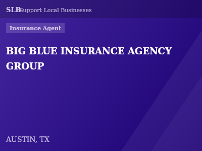 BIG BLUE INSURANCE AGENCY GROUP — Insurance Agent in AUSTIN, TX