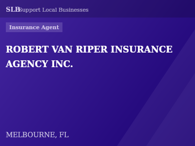 ROBERT VAN RIPER INSURANCE AGENCY INC. — Insurance Agent in MELBOURNE, FL