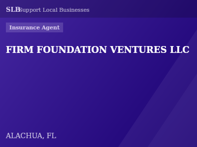 FIRM FOUNDATION VENTURES LLC — Insurance Agent in ALACHUA, FL