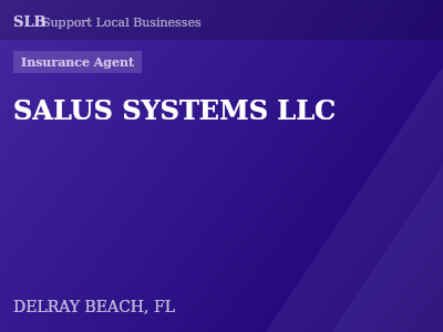 SALUS SYSTEMS LLC — Insurance Agent in DELRAY BEACH, FL