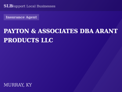 PAYTON & ASSOCIATES DBA ARANT PRODUCTS LLC — Insurance Agent in MURRAY, KY