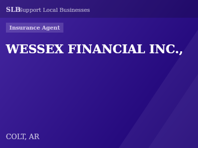 WESSEX FINANCIAL INC., — Insurance Agent in COLT, AR