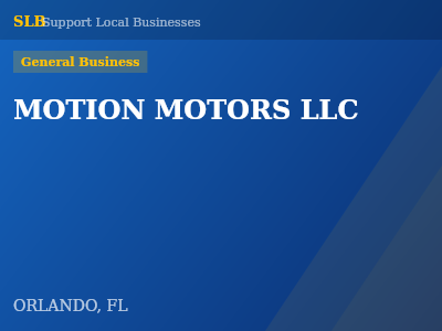 MOTION MOTORS LLC — General Business in ORLANDO, FL