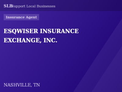 ESQWISER INSURANCE EXCHANGE, INC. — Insurance Agent in NASHVILLE, TN