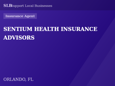 SENTIUM HEALTH INSURANCE ADVISORS — Insurance Agent in ORLANDO, FL