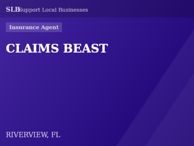 CLAIMS BEAST — Insurance Agent in RIVERVIEW, FL