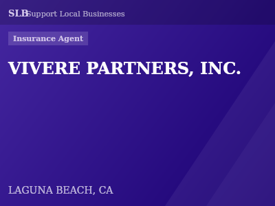 VIVERE PARTNERS, INC. — Insurance Agent in LAGUNA BEACH, CA
