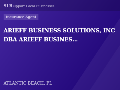 ARIEFF BUSINESS SOLUTIONS, INC DBA ARIEFF BUSINESS AND INSURANCE SOLUTIONS — Insurance Agent in ATLANTIC BEACH, FL