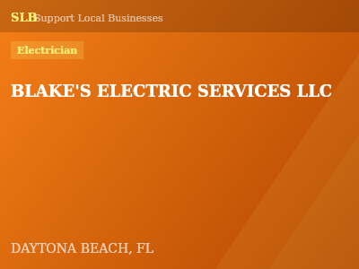 BLAKE'S ELECTRIC SERVICES LLC — Electrician in DAYTONA BEACH, FL