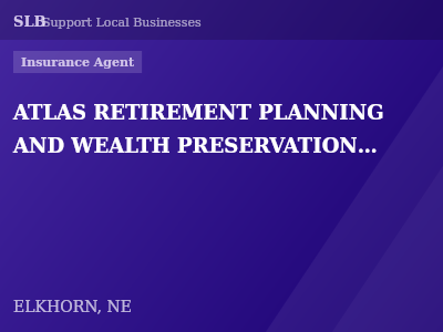 ATLAS RETIREMENT PLANNING AND WEALTH PRESERVATION DBA ATLAS INSURANCE GROUP — Insurance Agent in ELKHORN, NE